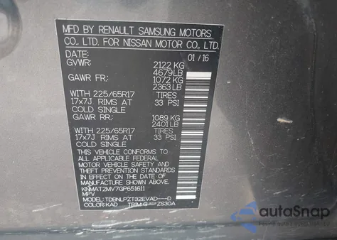 2016 Nissan Rogue S from USA, damaged, VIN KNMAT2MV7GP651611